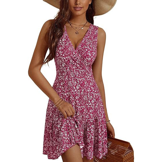 🔥Breezy & Flirty! V-Neck Wrap Dress w/ Deep Cutout✨ Sexy Beach Dress for Women💃 Summer Mini Dress | Floral Sundress TikTok Viral 🔥Breezy & Flirty! V-Neck Wrap Dress w/ Deep Cutout✨ Sexy Beach Dress for Women💃 Summer Mini Dress | Floral Sundress TikTok Viral